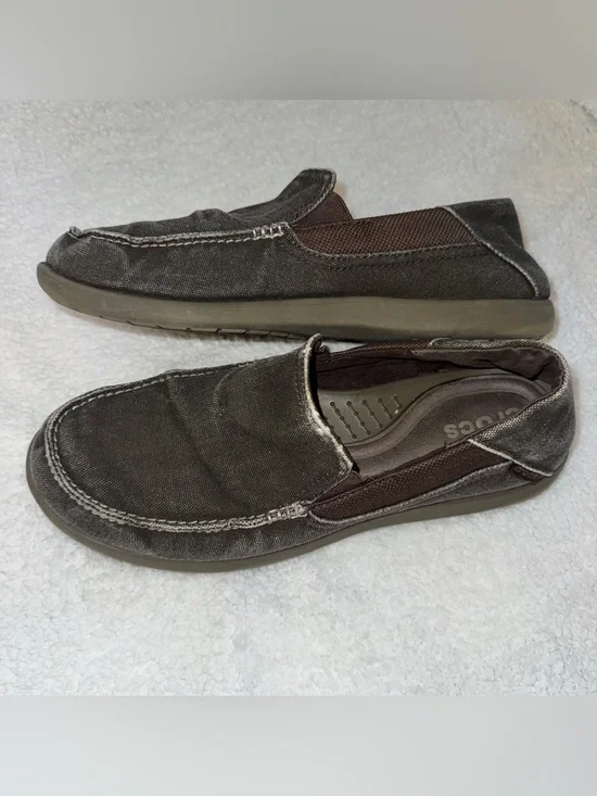 Crocs Canvas Santa Cruz Loafers Slip On Shoes Mens Size 12