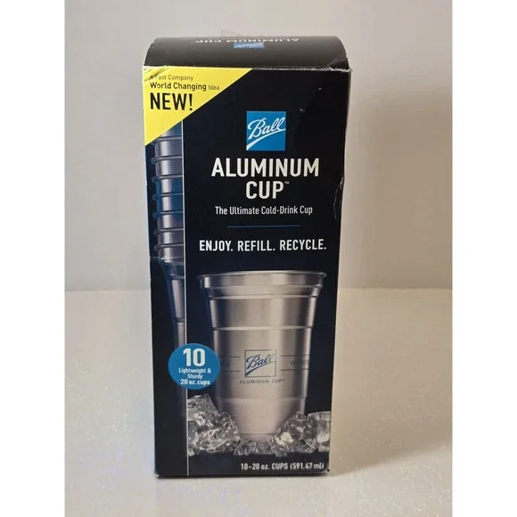 Recyclable Party Cups 20oz 8ct Packs Lot of 10 (2 Missing) Open Box‎ Unused