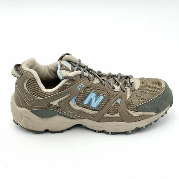 New Balance 474‎ All Terrain Trail Hiking Sneakers Gray Blue Womens Shoe Size 9