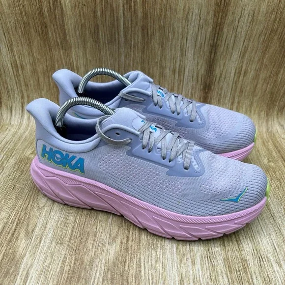Hoka One One Arahi 7 Womens Size 11 Gull Pink Twilight Running Shoes 1147851 GLP