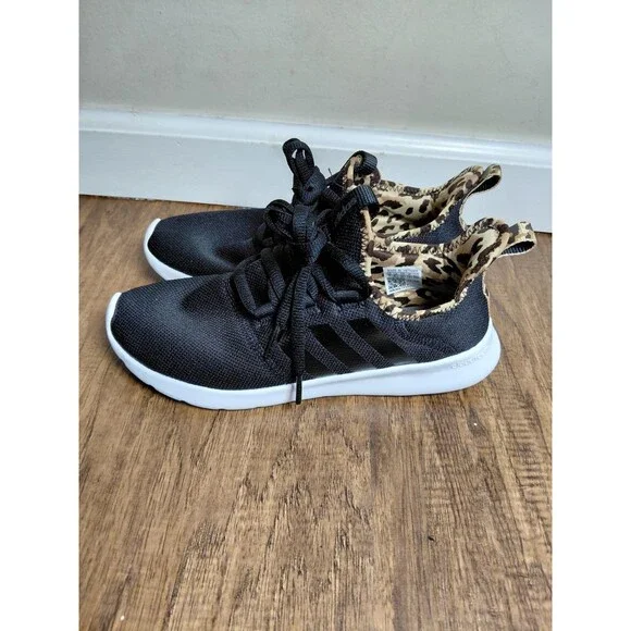 Size 7- Adidas Cloudfoam Pure 2.0 Black Sandy Beige Women's Sneakers