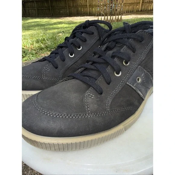 Ecco Shoes Men US 13 Black Leather‎ Oxford Lace Up Shoes Sneaker Driving Shoe