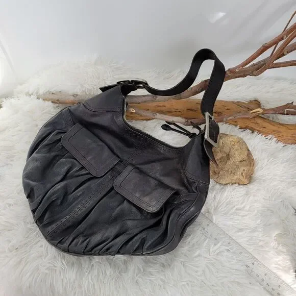 Cole haan large hobo bag dark brown