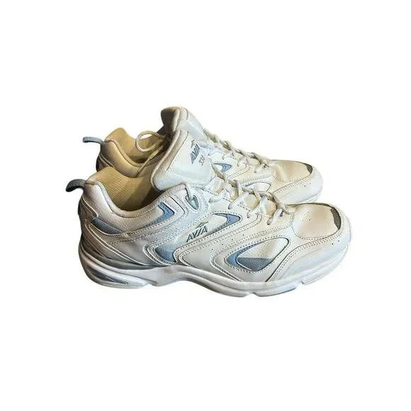Avia 330 Women's Walking Shoes Size 11 White Blue Cantilever Athletic Sneakers