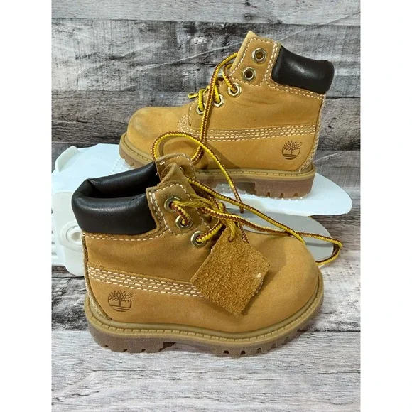 Timberland‎ 12809M Kids Tan Suede Boots Size 5 Toddler
