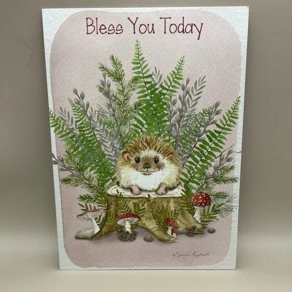 Hedgehog Mushroom Birthday Greeting Card, New, For Bundles Only 🍄🦔