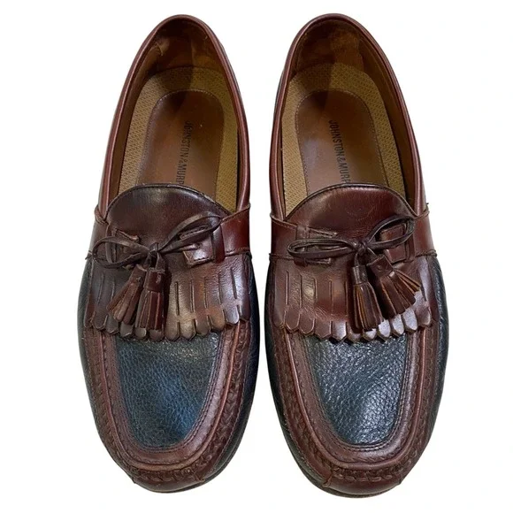 Johnson and Murphy Aragon Il Kiltie‎ Tassel Loafer Men's 11.5 Brown Black Shoe