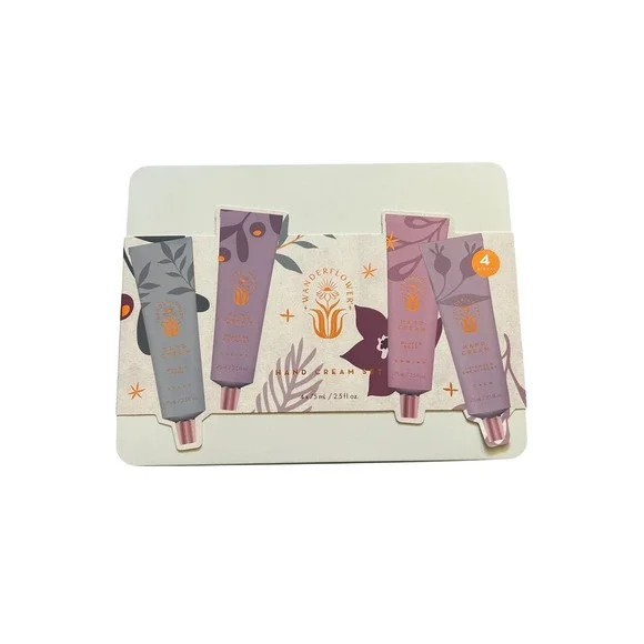 Wanderflower Hand Cream‎ Set Unisex OS Purple NEW 4 Piece Shea Butter Gift Tin