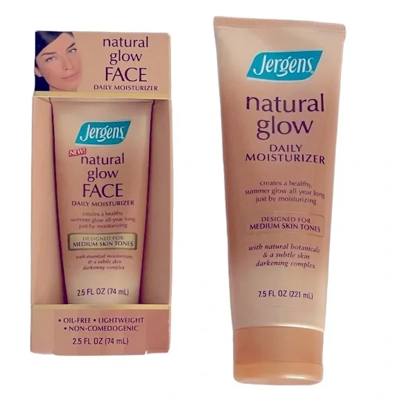 JERGENS Natural Glow Moisturizing Lotion and Face Moisturizer