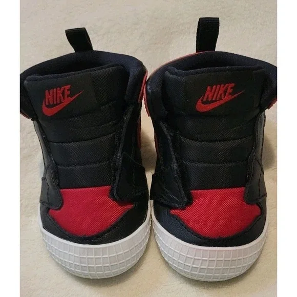NIKE AIR JORDAN 1 CRIB BOOTIE HIGH SIZE 4C BLACK VARSITY ROYAL BABY NEWBORN