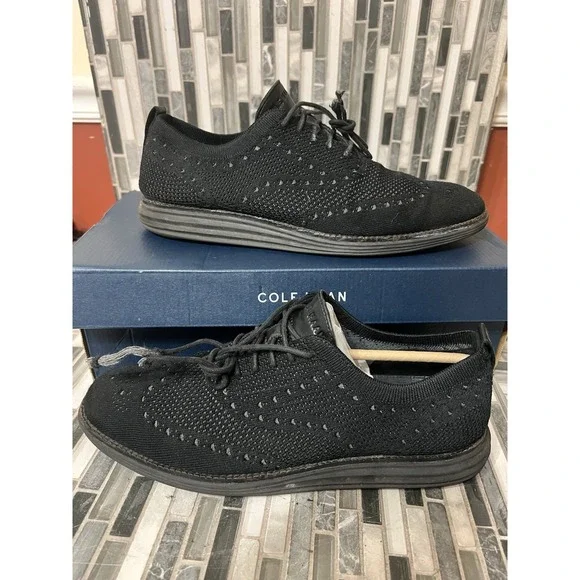 Cole Haan Men's Original Grand Stitchlite Wingtip Black C28443 US 9.5M