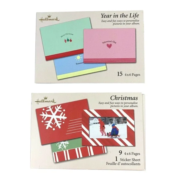 Hallmark Photo Album Pages‎ 4x6 Scrapbook Vacation Holiday Season NEW