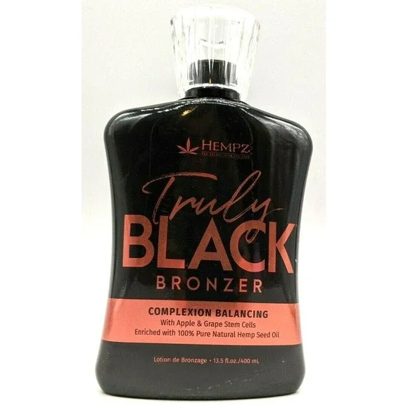 HEMPZ Truly BLACK Bronzer Complexion Balancing Tanning Lotion 13.5 fl oz