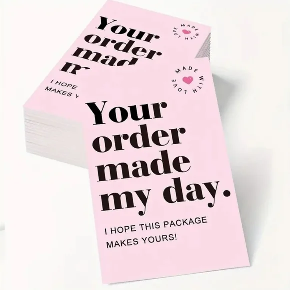 Charming Pink Thank You Cards - 60 Pack