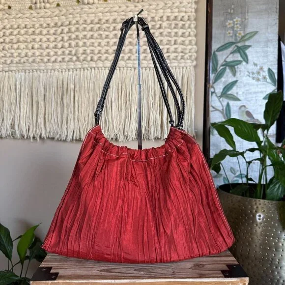 Jean Pierre Klifa X anteprima-nueve Crinkle Fabric Double Strap Shoulder Hobo