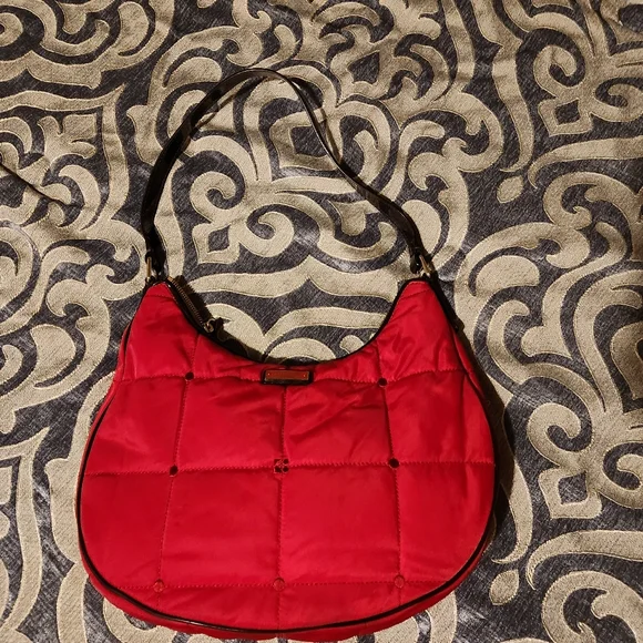 Kate Spade red quilted hobo purse