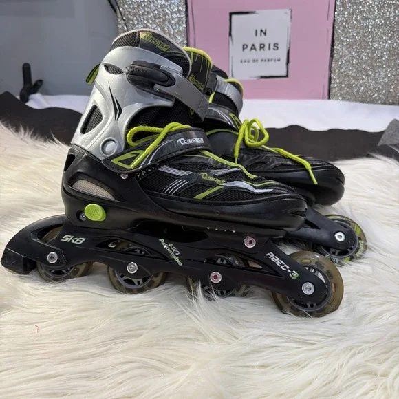 Chicago Inline Skates Roller Blades Adjustable‎ Size 5 - 8 Large Nice Boys Black