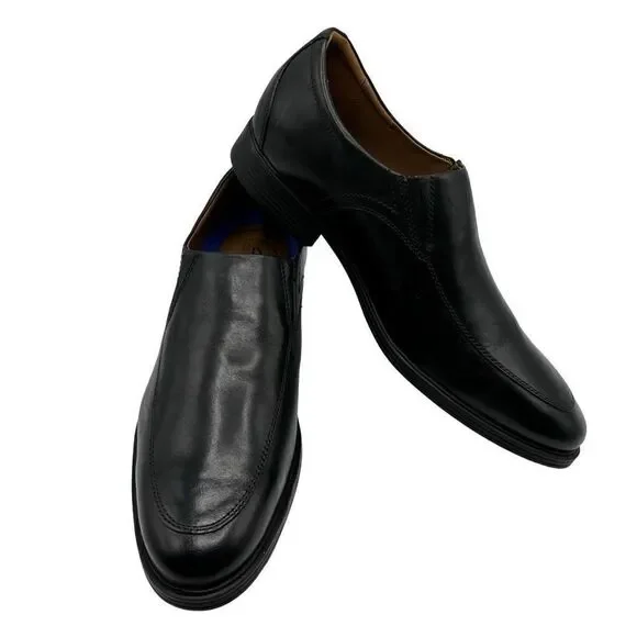Clarks Whiddon Step Black Leather‎ Loafer Men's 11 NWOT