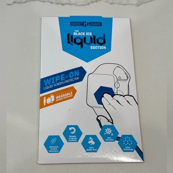 Black Ice Liquid Wipe-On Screen Protector - White/Blue