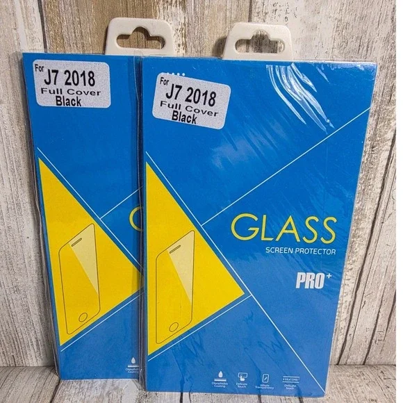 Samsung Galaxy J7 2018 Tempered Glass Screen Protector Full Cover Black 9H 0.3mm