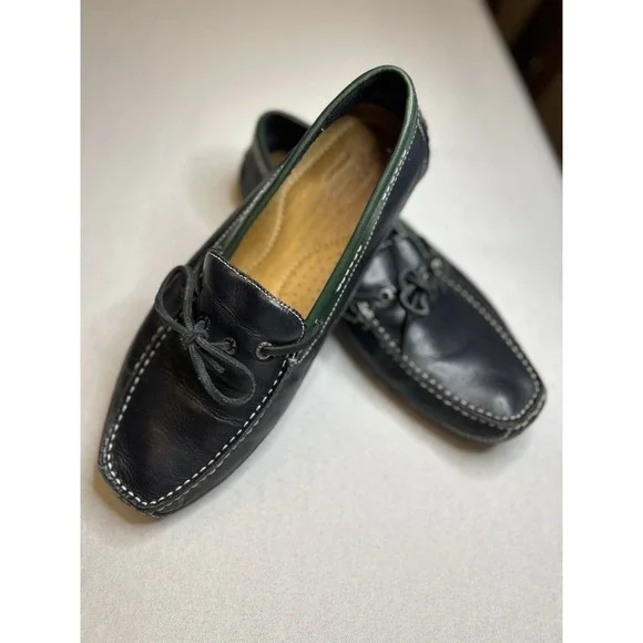 G. H. Bass Pisa Men's Size 9.5M Navy‎ Green 0148-2729-400 Loafers