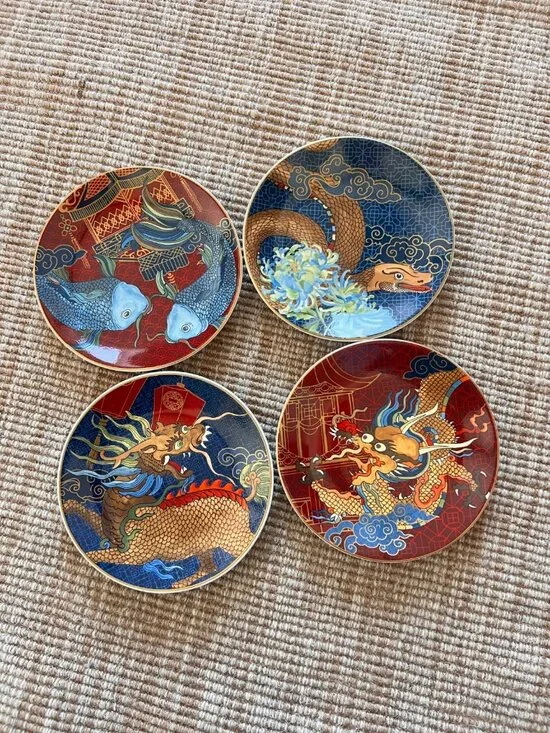 Brand New In Box Williams Sonoma Lunar New Year Appetizer Plates Set of 4