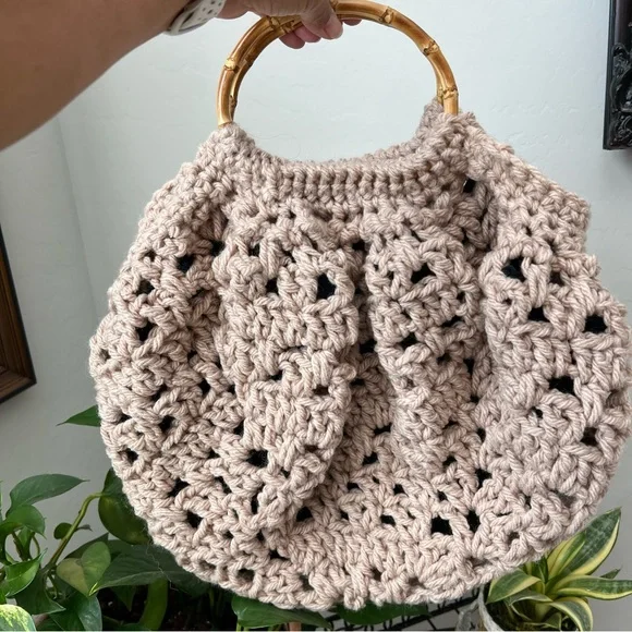 Handmade Crochet Hobo Handbag