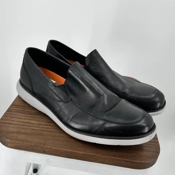 Rockport Truflex Mens Black Leather Slip On Loafers CI0396 Size 11 M
