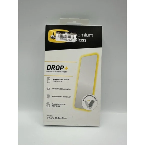 Otterbox Premium Glass Drop Plus Scratch Screen Protector For iPhone 15 Pro Max