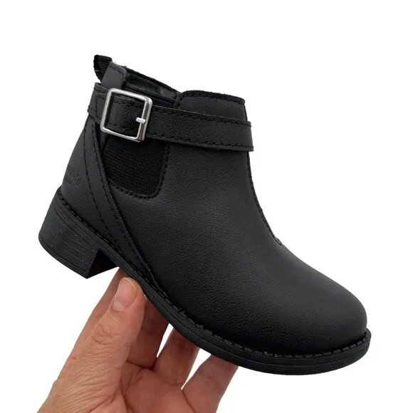 OshKosh‎ BGosh Toddler Girls Ankle Booties Size 8-9 Black Fashion Casual Shoes