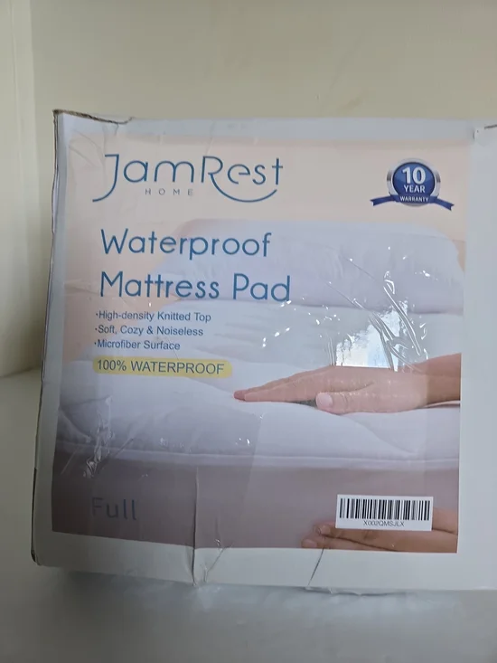 Waterproof Mattress Pad - White Full