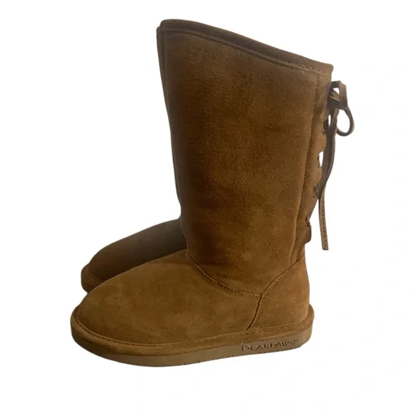 BearPaw Kids Tan Suede Boots Girls 13