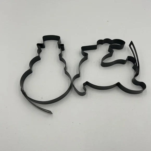 Williams Sonoma Pancake Molds‎ Christmas Holiday Snowman Reindeer Metal