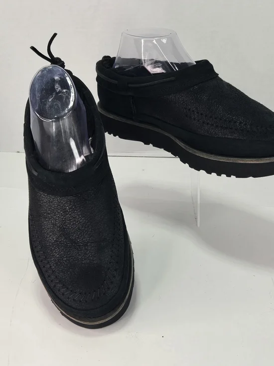 Authentic UGG Campfire Slip On Black Suede Loafers Slippers Size Mens 8.5 8 1/2