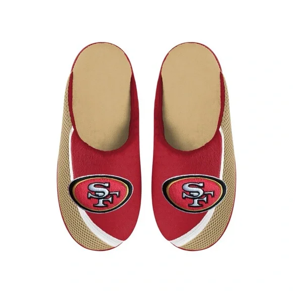 FOCO • NFL Men's NFL San Francisco 49ers 2022 Big Logo Slippers • Men’s M (9-10)