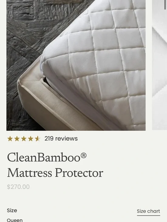 Ettitude White Quilted Mattress Protector- QUEEN