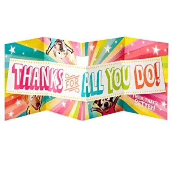New Hallmark mother's day card thanks for all you do dog dogs puppy funny