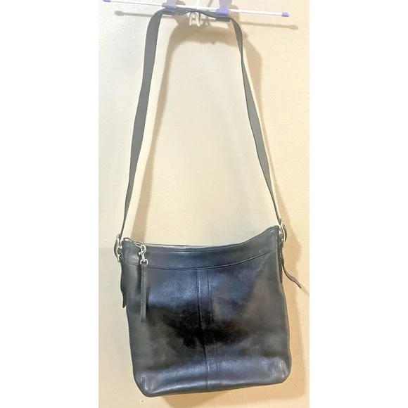 Coach Vintage Ergo Hobo Shoulder Bag 9188 Black Leather Silver Hardware Y2K
