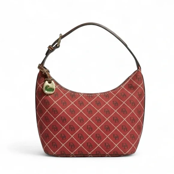 Dooney & Bourke Burgundy Patterned Hobo Bag