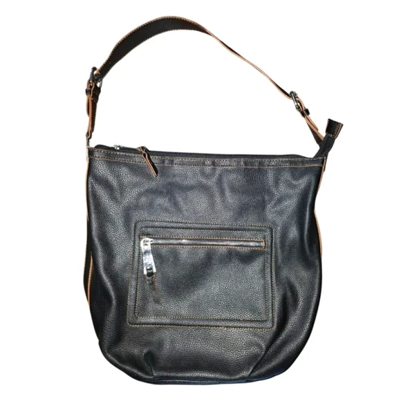 Dana Buchman Large Black Hobo Style Bag