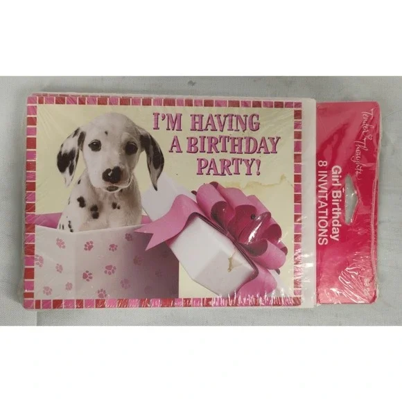 NOS Tender‎ Thoughts Girl Birthday 8 Invitations 
