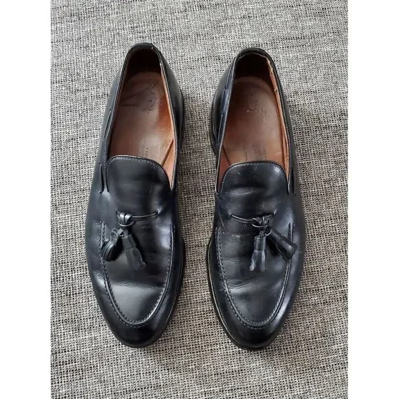 Allen Edmonds Men's Saratoga Black Slip On Loafers W/Tassels‎ Size 8.5 D