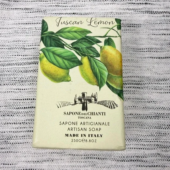 Sapone Del Chianti Tuscan Lemon Bar Soap Made in Italy New Sealed Gift