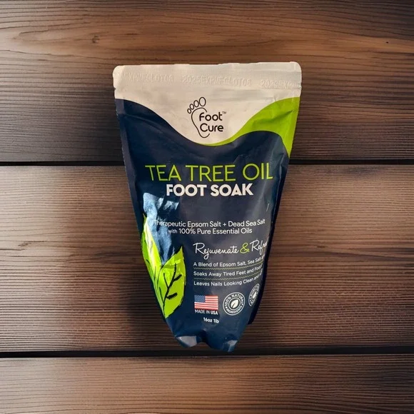 Foot Cure Tea Tree Oil Foot Soak Epsom & Sea Salt & MSM‎ 16oz NEW & SEALED