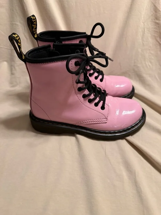Dr. Martens Girls Pink Combat Boots Size 2