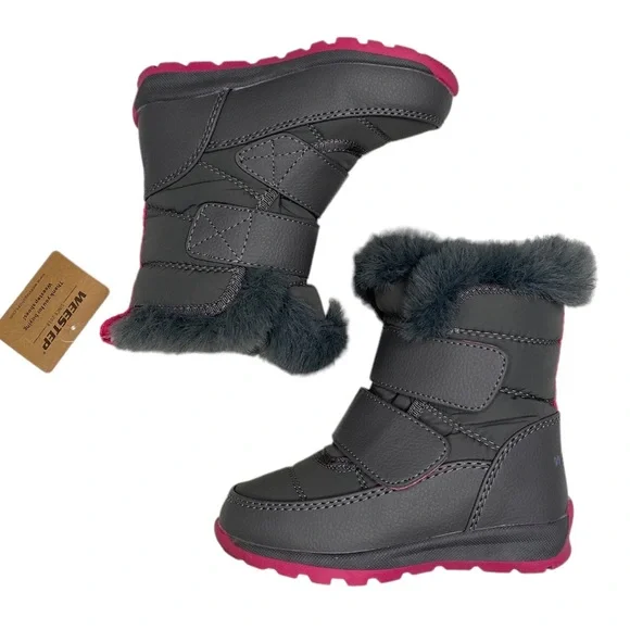 Weestep girls winter water resistance snow boots toddler girl size 8