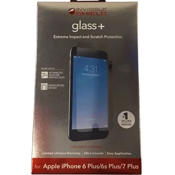 Zagg InvisibleShield Glass+ iPhone 6 Plus/6s Plus/7 Plus