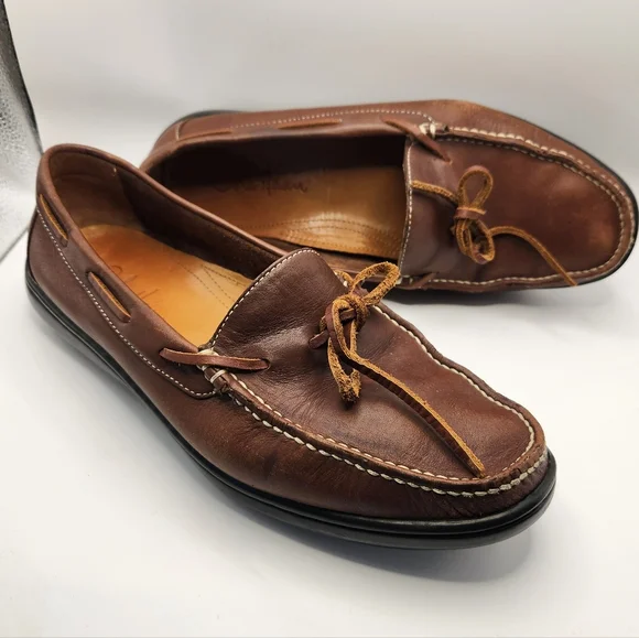 Cole‎ Haan Men's Brown Leather Tie Loafer Moccasin Driving Shoe Size 8.5M