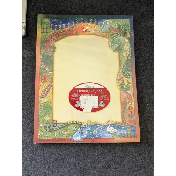 Sonburn Holiday Papers‎ 100 Sheets Each - Christmas Theme (Sealed New)
