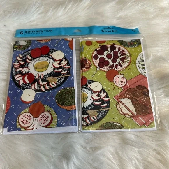 🩵5/$8 Colorful Jewish New Year Greeting Cards